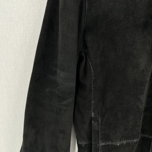 JOHN VARVATOS Jacket Mens Adult 50 Black Goat Suede Coat Button Up Slim Fit - Picture 9 of 16